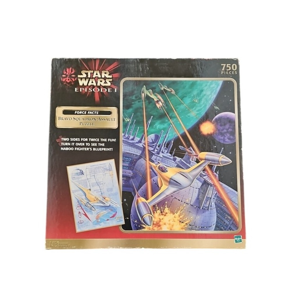 Star Wars Episode I Bravo Squadron Assault 750 Piece Puzzle Hasbro 1999 Vintage